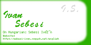 ivan sebesi business card